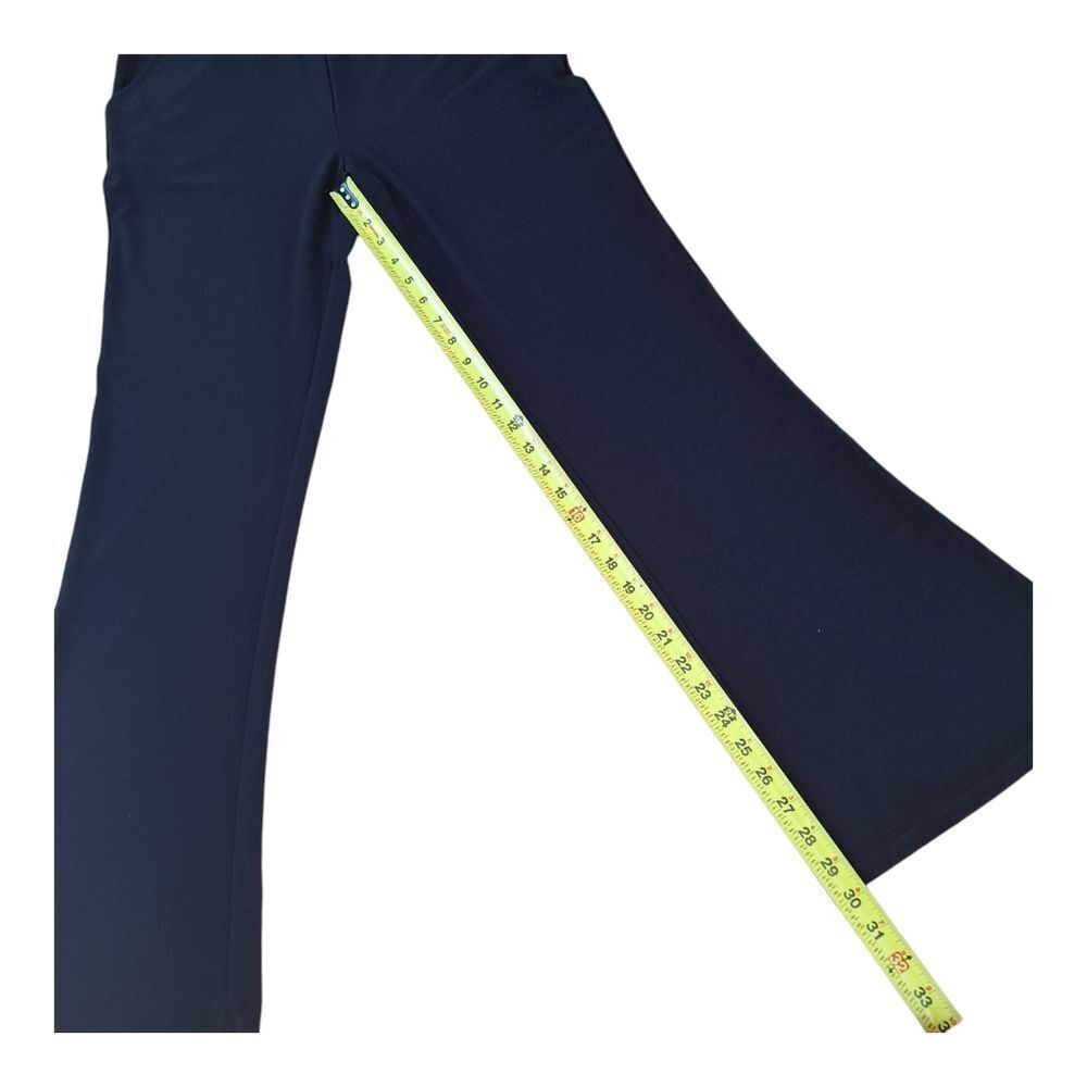 Wynne Layers Flare Jersey Knit Pant High Rise Pockets Stretch Pull On Black M - Picture 13 of 14